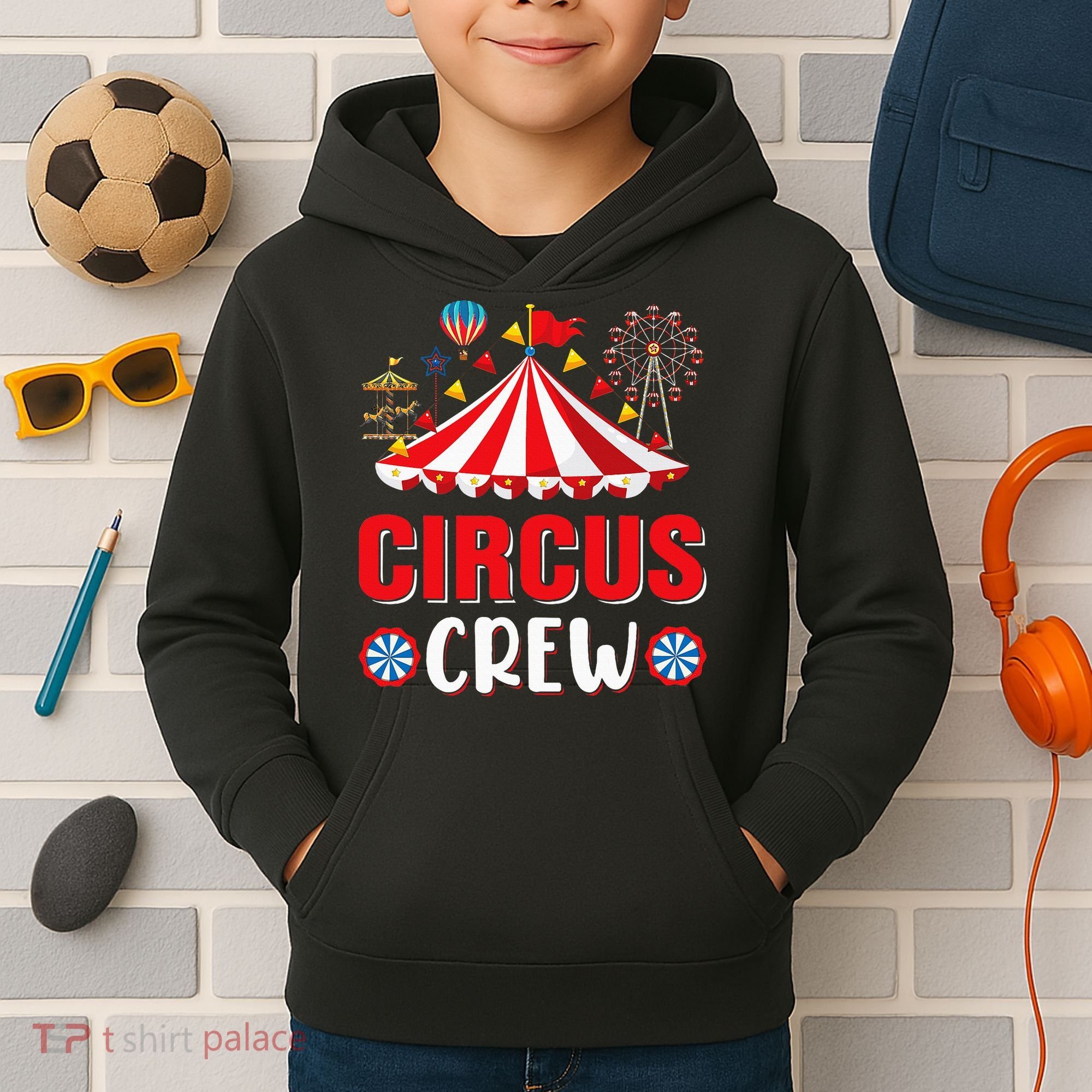 Circus Crew Funny Circus Staff Costume Circus Kids Hoodie