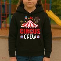 Circus Crew Funny Circus Staff Costume Circus Kids Hoodie thumb 3