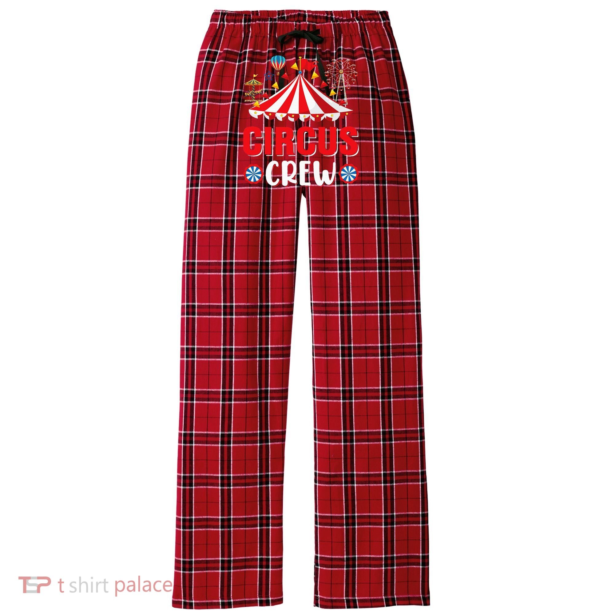 Circus Crew Funny Circus Staff Costume Circus Women's Flannel Plaid Pajama Pants
