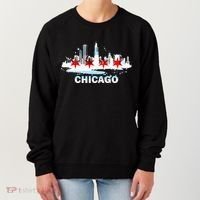 Chicago City Flag Downtown Skyline Chicago Skyline Women's Sweatshirt thumb 0