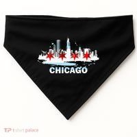 Chicago City Flag Downtown Skyline Chicago Skyline USA-Made Doggie Bandana thumb 0