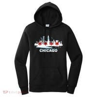Chicago City Flag Downtown Skyline Chicago Skyline Women's Hoodie thumb 0