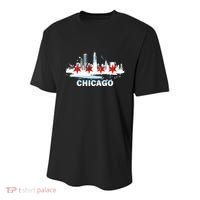 Chicago City Flag Downtown Skyline Chicago Skyline Youth Performance Sprint T-Shirt thumb 0