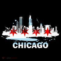 Chicago City Flag Downtown Skyline Chicago Skyline Ornament thumb 1