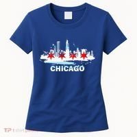 Chicago City Flag Downtown Skyline Chicago Skyline Women's T-Shirt thumb 0