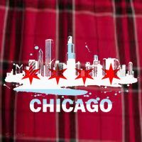 Chicago City Flag Downtown Skyline Chicago Skyline Women's Flannel Plaid Pajama Pants thumb 2
