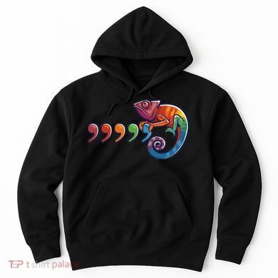 Comma Chameleon Funny 80S Throwback The Original Hoodie