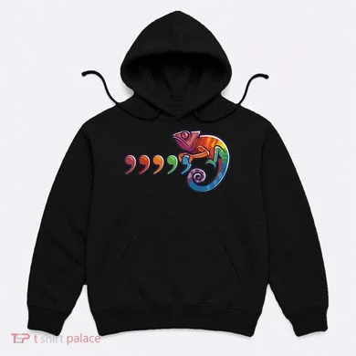 Comma Chameleon Funny 80S Throwback The Original Hoodie