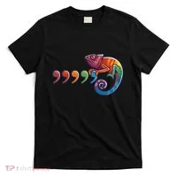 Comma Chameleon Funny 80S Throwback The Original T-Shirt thumb 0