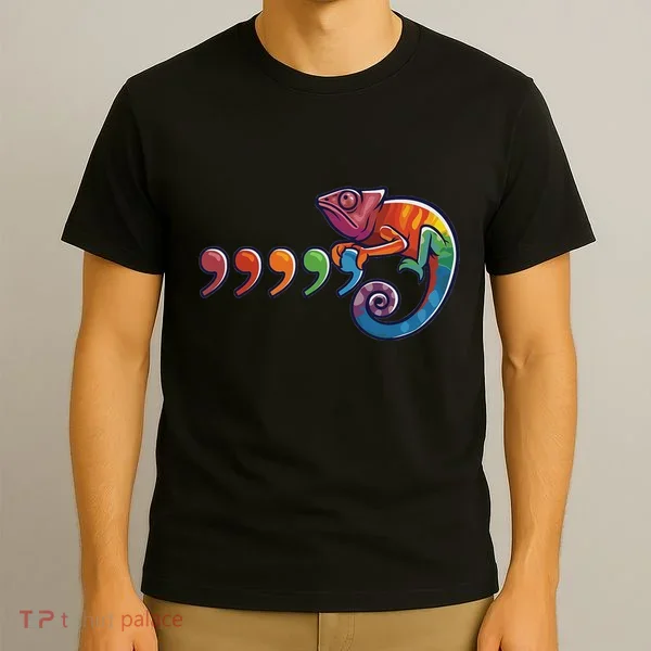 Comma Chameleon Funny 80S Throwback The Original T-Shirt