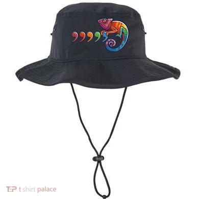 Comma Chameleon Funny 80S Throwback The Original Bucket Hat