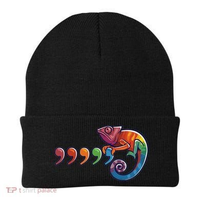 Comma Chameleon Funny 80S Throwback The Original Beanie