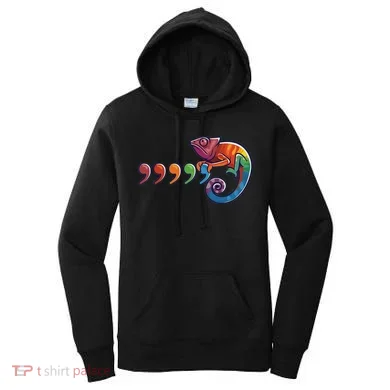 Comma Chameleon Funny 80S Throwback The Original Women's Hoodie