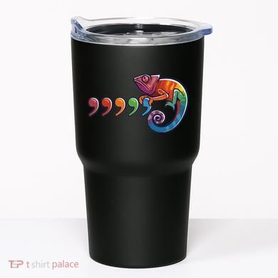 Comma Chameleon Funny 80S Throwback The Original Tumbler