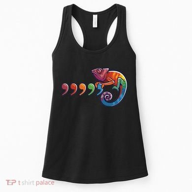 Comma Chameleon Funny 80S Throwback The Original Women's Tank Top