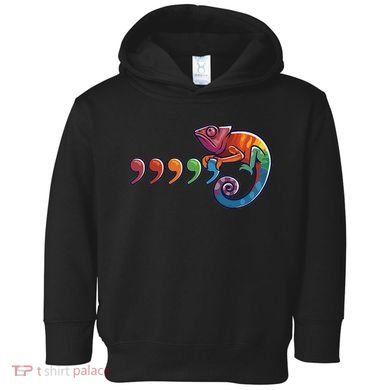 Comma Chameleon Funny 80S Throwback The Original Toddler Hoodie