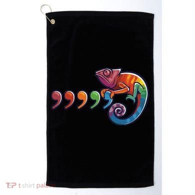 Comma Chameleon Funny 80S Throwback The Original Golf Towel