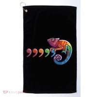Comma Chameleon Funny 80S Throwback The Original Golf Towel thumb 0