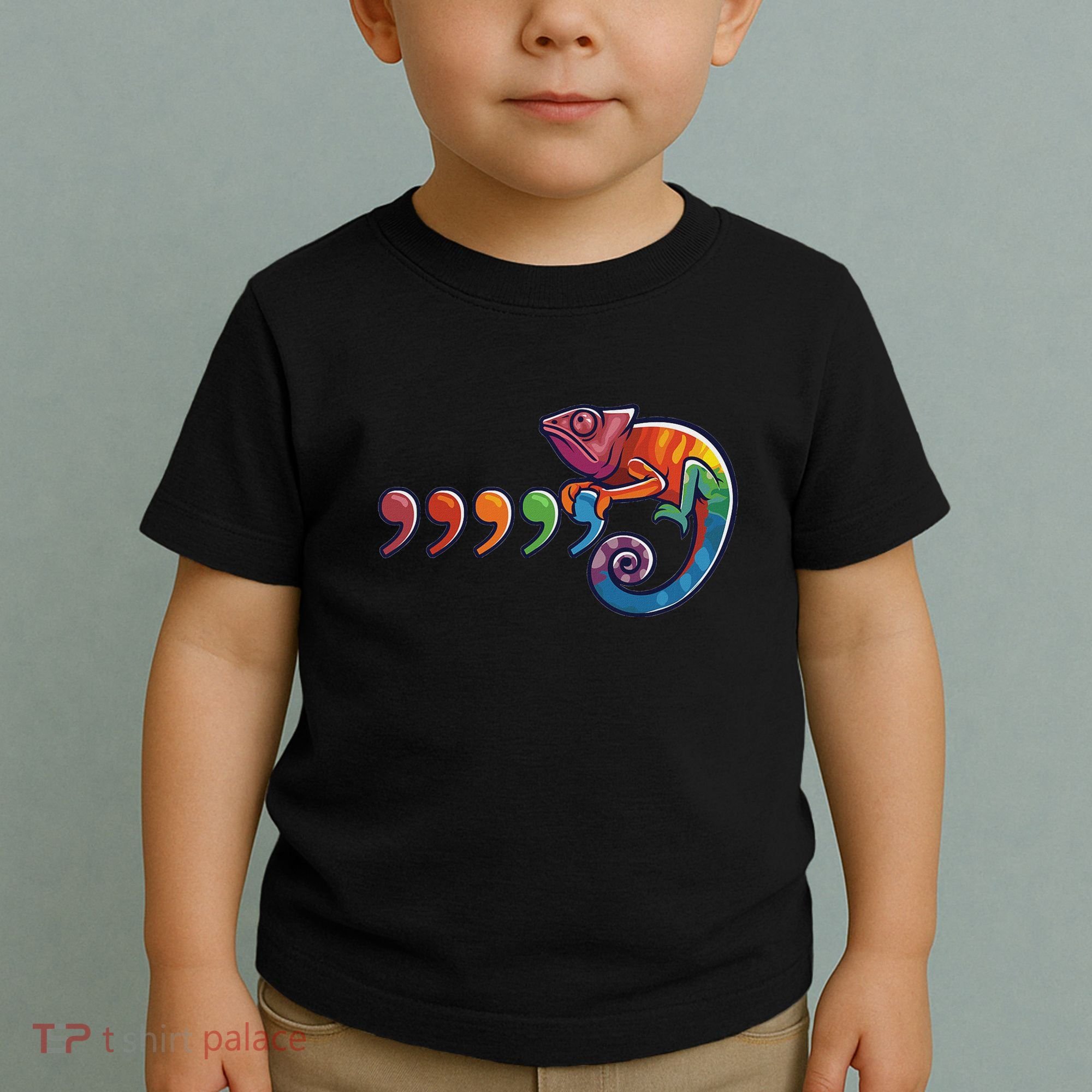 Comma Chameleon Funny 80S Throwback The Original Toddler T-Shirt