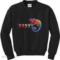 Comma Chameleon Funny 80S Throwback The Original Kids Sweatshirt thumb 0