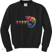 Comma Chameleon Funny 80S Throwback The Original Kids Sweatshirt thumb 0
