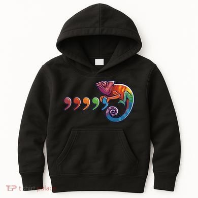 Comma Chameleon Funny 80S Throwback The Original Kids Hoodie