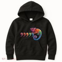 Comma Chameleon Funny 80S Throwback The Original Kids Hoodie thumb 0