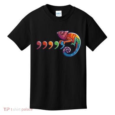 Comma Chameleon Funny 80S Throwback The Original Kids T-Shirt