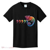 Comma Chameleon Funny 80S Throwback The Original Kids T-Shirt thumb 0