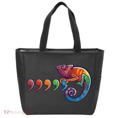 Comma Chameleon Funny 80S Throwback The Original Tote Bag