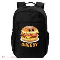 Cheesy Cute Funny Cheese Burger Food Pun Tee Gift Backpack thumb 0