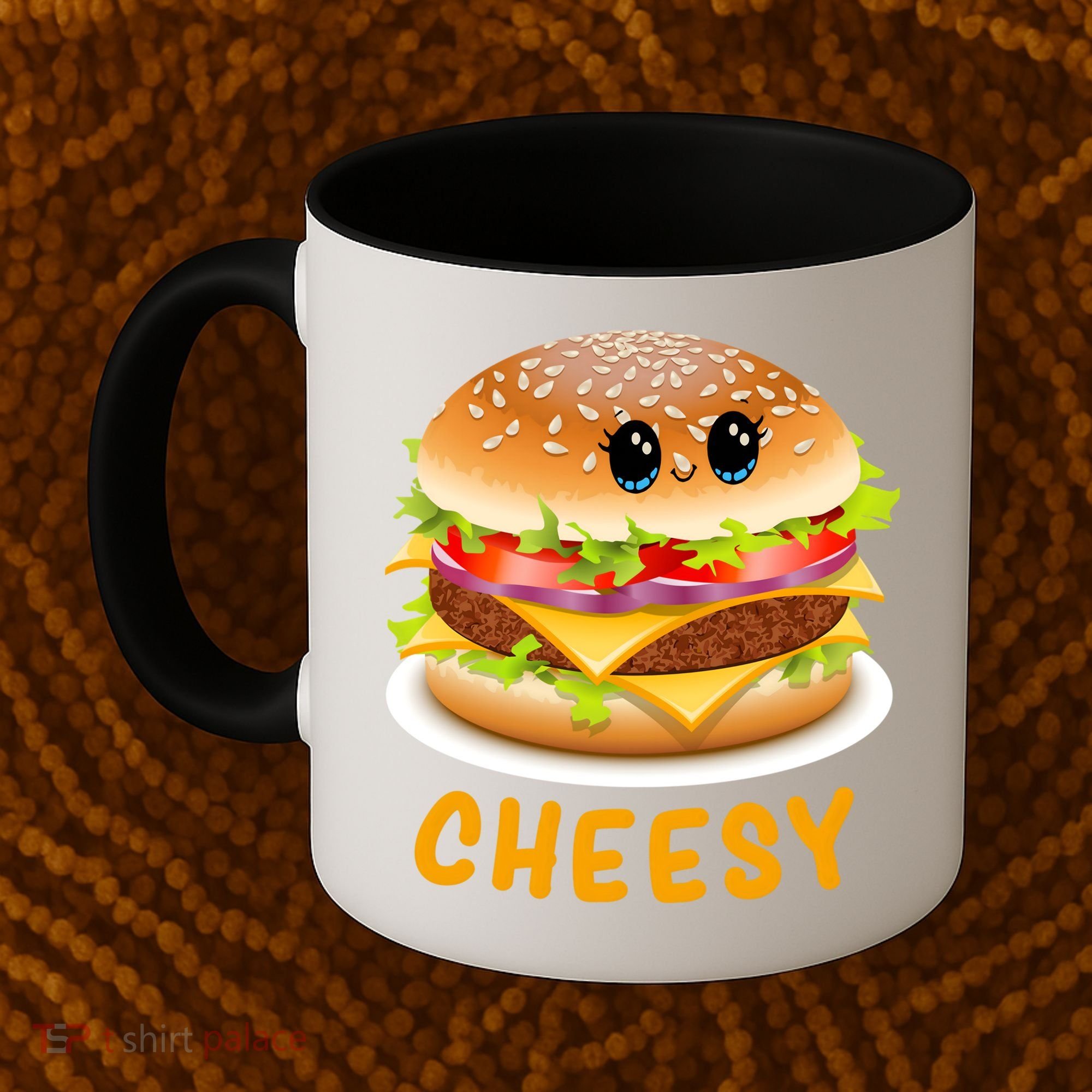 Cheesy Cute Funny Cheese Burger Food Pun Tee Gift Coffee Mug