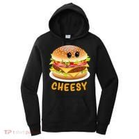 Cheesy Cute Funny Cheese Burger Food Pun Tee Gift Women's Hoodie thumb 0