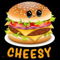 Cheesy Cute Funny Cheese Burger Food Pun Tee Gift Women's Hoodie thumb 2