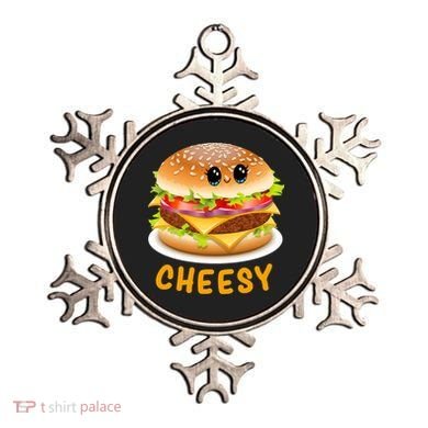 Cheesy Cute Funny Cheese Burger Food Pun Tee Gift Ornament