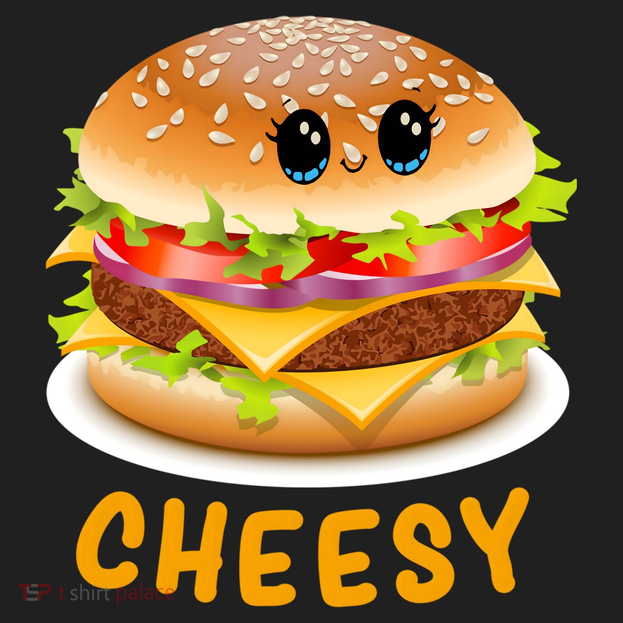 Cheesy Cute Funny Cheese Burger Food Pun Tee Gift Hat