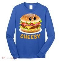 Cheesy Cute Funny Cheese Burger Food Pun Tee Gift Long Sleeve Shirt thumb 0