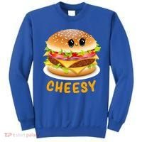 Cheesy Cute Funny Cheese Burger Food Pun Tee Gift Sweatshirt thumb 0