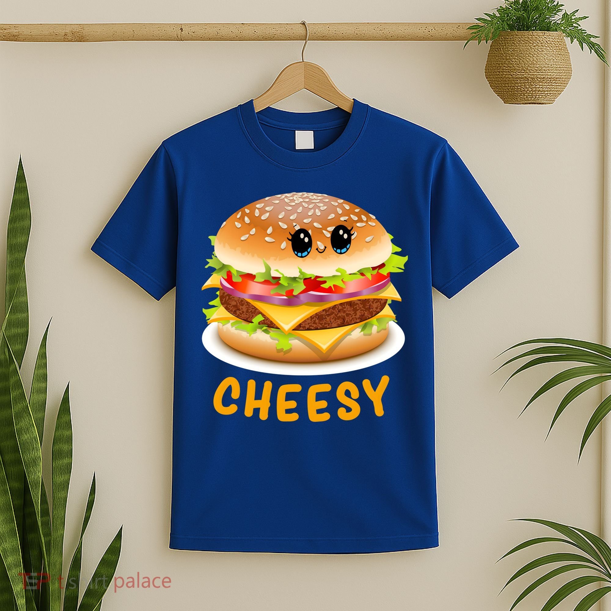Cheesy Cute Funny Cheese Burger Food Pun Tee Gift T-Shirt