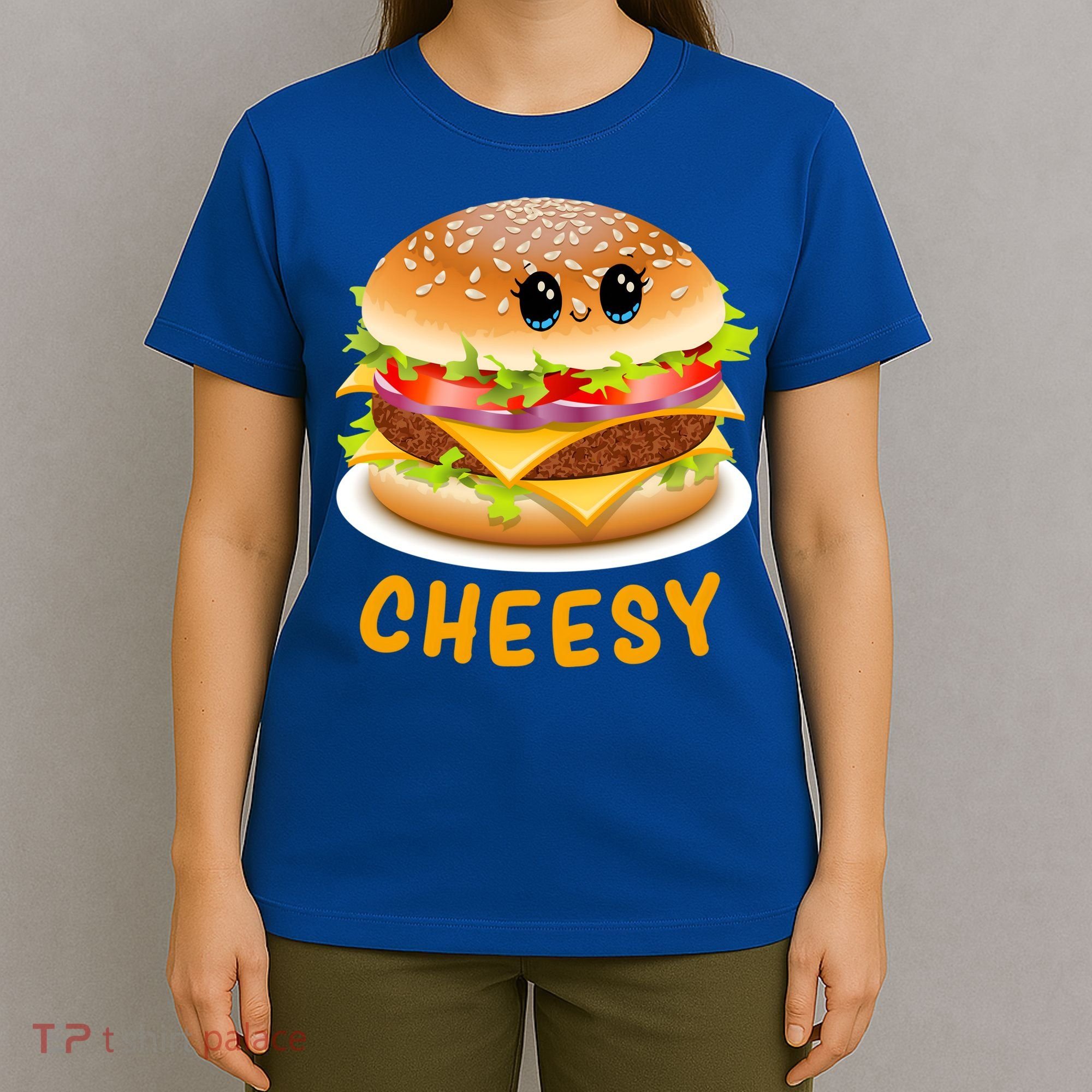 Cheesy Cute Funny Cheese Burger Food Pun Tee Gift T-Shirt