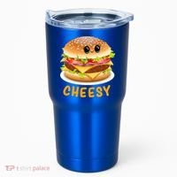 Cheesy Cute Funny Cheese Burger Food Pun Tee Gift Tumbler thumb 0
