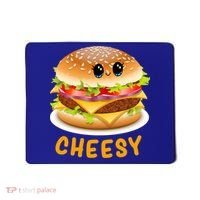 Cheesy Cute Funny Cheese Burger Food Pun Tee Gift Mousepad thumb 0