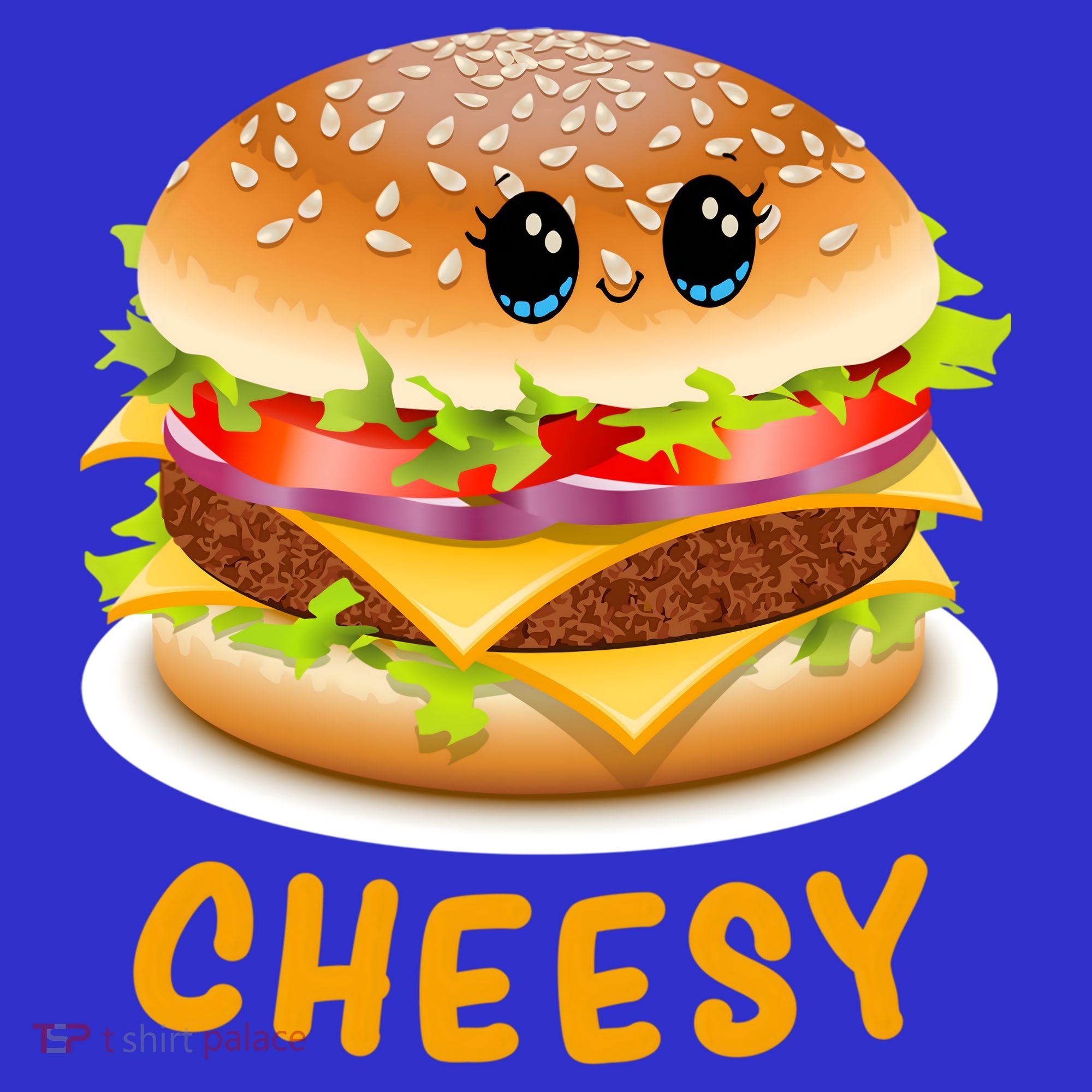 Cheesy Cute Funny Cheese Burger Food Pun Tee Gift Mousepad