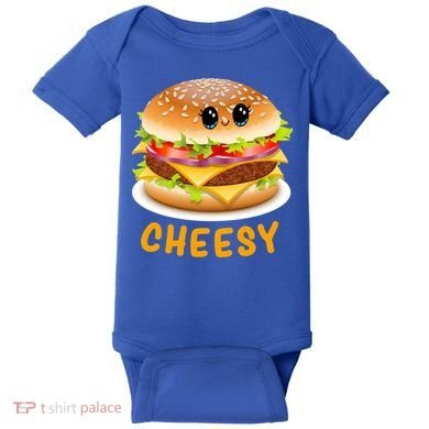 Cheesy Cute Funny Cheese Burger Food Pun Tee Gift Baby Bodysuit
