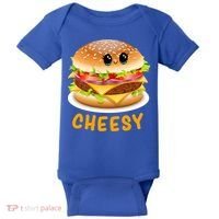Cheesy Cute Funny Cheese Burger Food Pun Tee Gift Baby Bodysuit thumb 0