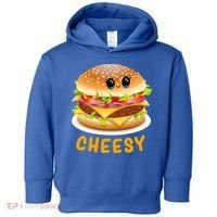 Cheesy Cute Funny Cheese Burger Food Pun Tee Gift Toddler Hoodie thumb 0