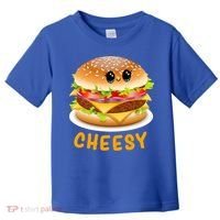 Cheesy Cute Funny Cheese Burger Food Pun Tee Gift Toddler T-Shirt thumb 0