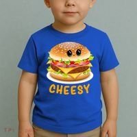 Cheesy Cute Funny Cheese Burger Food Pun Tee Gift Toddler T-Shirt thumb 2