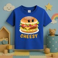 Cheesy Cute Funny Cheese Burger Food Pun Tee Gift Toddler T-Shirt thumb 3