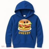 Cheesy Cute Funny Cheese Burger Food Pun Tee Gift Kids Hoodie thumb 0
